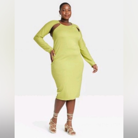 ⭐ PLUS SIZE 2X BODY CON MIDI DRESS NWT SAMMY B. Party Club Outfit - Picture 2 of 10